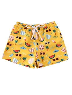 BULINGNA Toddler Baby Boys Swim Shorts Leaves Print Swimming Trunk Kids Boy Hawaiian Beach Board Shorts Swimwear