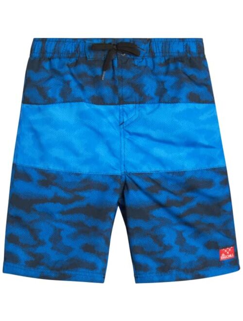 Big Chill Boys' Rash Guard Set - 2 Piece UPF 50+ Sun Protection Swim Shirt and Bathing Suit (4-14)
