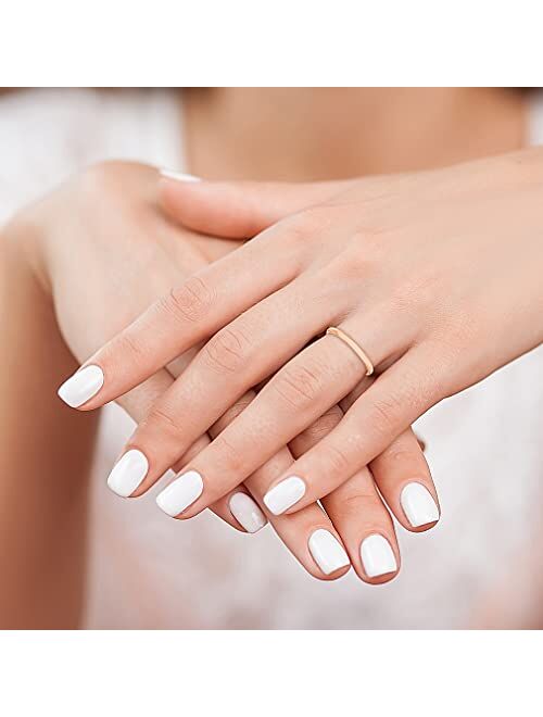 ICE CARATS 14k Rose Gold 2mm Stackable Ring Size 7 Wedding Classic Domed Fine Jewelry For Women Gifts For Her