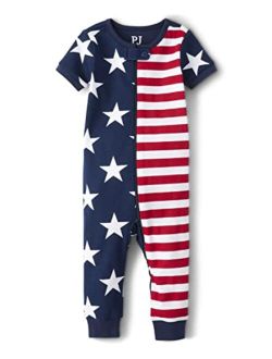 Baby Girls' Family Matching, 4th of July American USA Pajamas Sets, Cotton