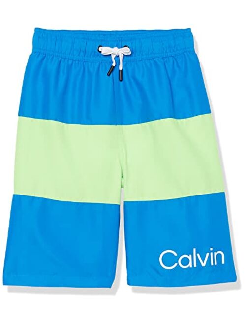 Calvin Klein Boys' Swim Trunk with UPF 50+ Sun Protection