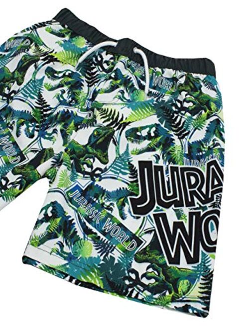 Jurassic World Swim Shorts T Rex Dinosaur Boys Elastic Waistband Swimming Trunks