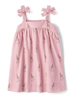 Baby Toddler Girls Tie Shoulder Casual Dress