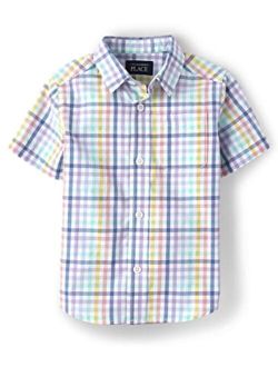 Toddler Boys Short Sleeve Button Down Shirt