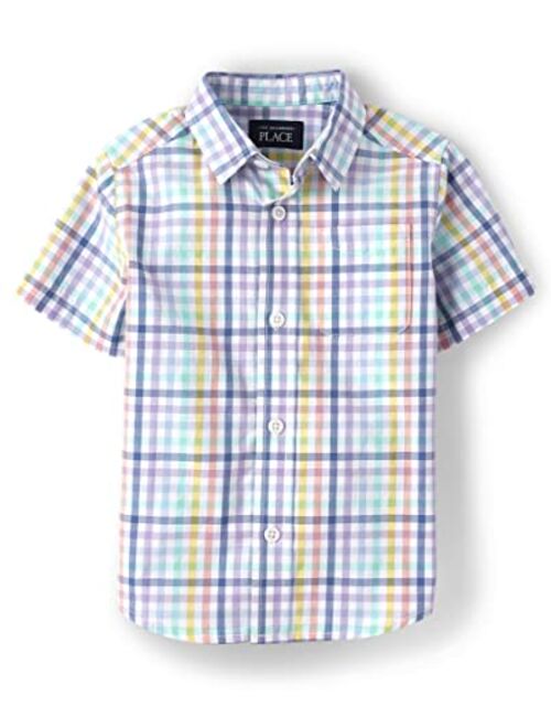 The Children's Place Toddler Boys Short Sleeve Button Down Shirt