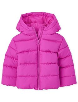 Baby-Girls And Toddler Medium Weight Puffer Jacket, Wind-resistant, Water-resistant