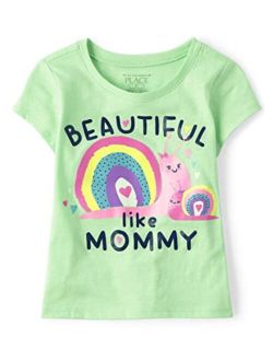 Baby Toddler Girls Short Sleeve Graphic T-Shirt