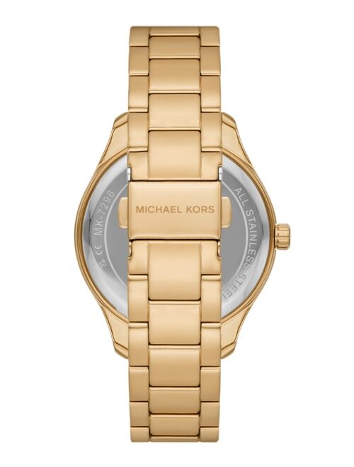 MICHAEL KORS Women's Layton Gold-Tone Stainless Steel Bracelet Watch 38mm
