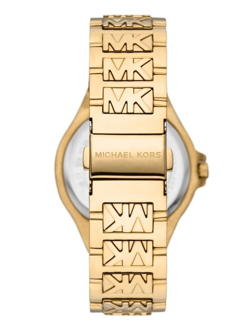 MICHAEL KORS Women's Lennox Three-Hand Gold-Tone Stainless Steel Bracelet Watch, 37mm