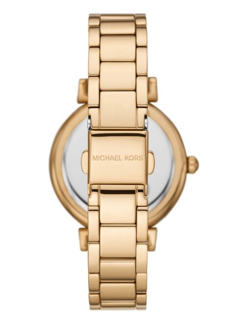 MICHAEL KORS Women's Abbey Gold-Tone Stainless Steel Bracelet Watch 36mm