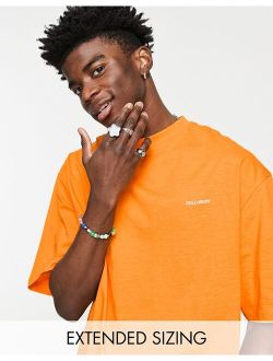 oversized logo t-shirt in orange