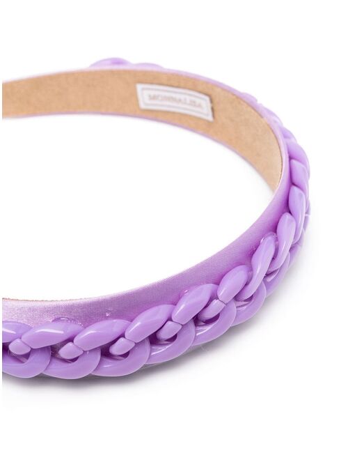 Monnalisa chain-link detail headband