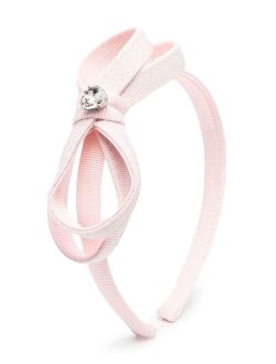 bow-detail crystal-embellished headband