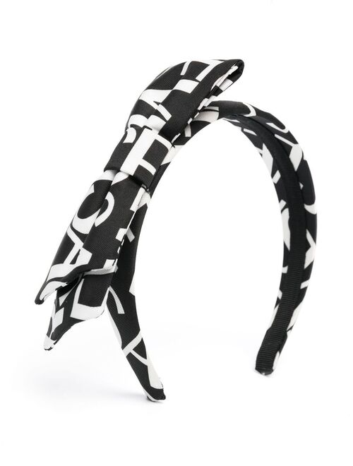 Versace Kids bow-detail logo hairband