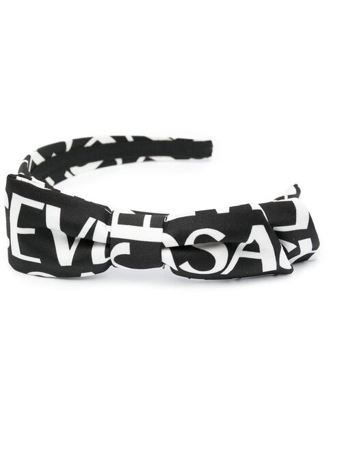 Versace Kids bow-detail logo hairband