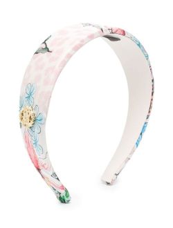 Roberto Cavalli Junior floral-print cotton headband