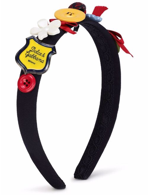 Dolce & Gabbana Kids button-detail headband