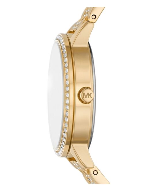 MICHAEL KORS Women's Melissa Gold-Tone Stainless Steel Bracelet Watch 35mm