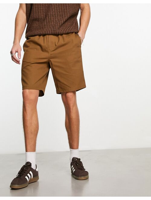 COLLUSION pull on shorts in tan