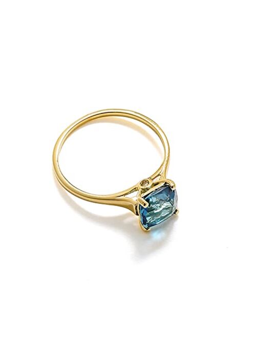 YoTreasure 1.81 ct. t.w. London Blue Topaz 10kt Yellow Gold Solitaire Ring Jewelry