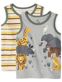 Baby Toddler Boys Graphic Tank Tops 2 Pack