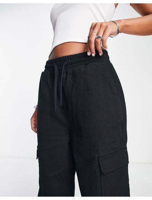 COLLUSION cargo trouser in black