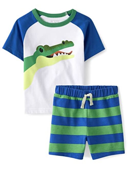 The Children's Place boys And Toddler Boys Short Sleeve Top and Shorts, 2 Pc Set