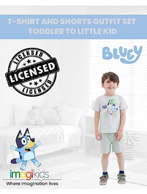 Bluey T-Shirt and Shorts Outfit Set Toddler to Little Kid