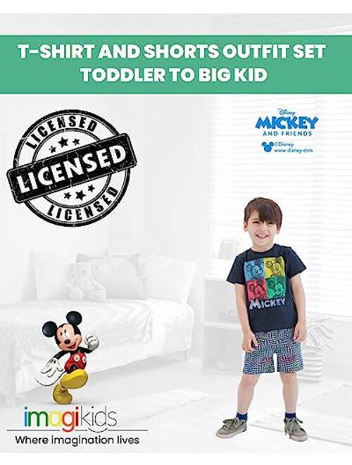 Disney Mickey Mouse Lilo & Stitch T-Shirt and Shorts Outfit Set Toddler to Big Kid