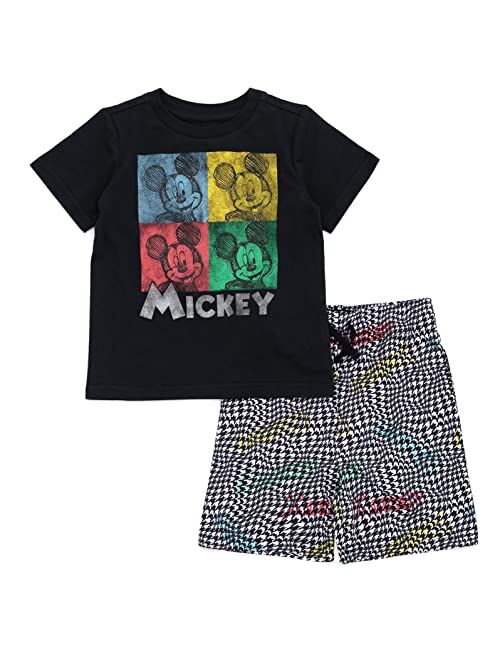 Disney Mickey Mouse Lilo & Stitch T-Shirt and Shorts Outfit Set Toddler to Big Kid