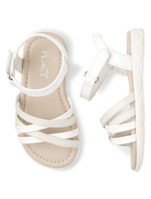 The Children's Place Unisex-Child and Toddler Girls Glitter Sandals