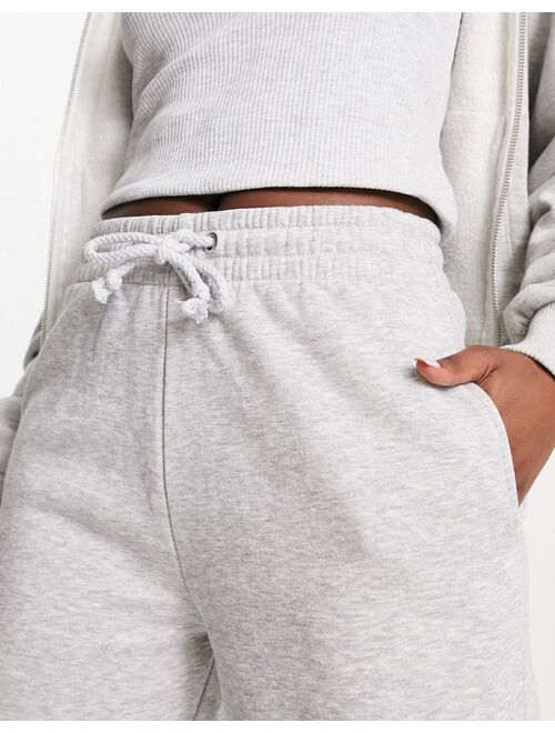 COLLUSION oversized branded sweatpants in gray
