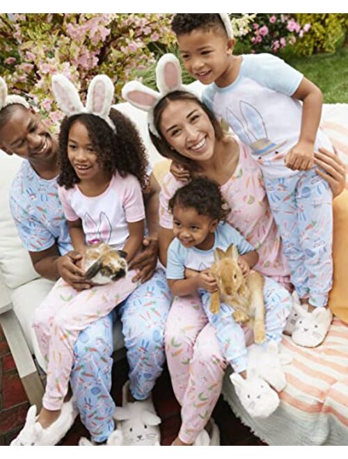 The Children's Place Baby Girls' Sort Sleeve Top & Pants Easter Family Pajama Set