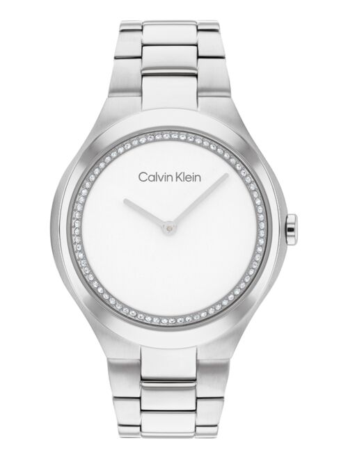 CALVIN KLEIN Women's 2H Quartz Silver-Tone Stainless Steel Bracelet Watch 36mm