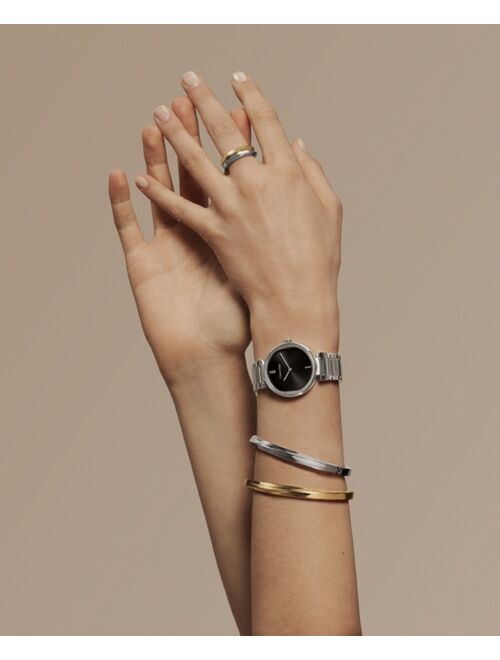 CALVIN KLEIN Women's 2-Hand Silver-Tone Stainless Steel Bracelet Watch 36mm