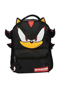 AI ACCESSORY INNOVATIONS The Hedgehog Backpack for Boys & Girls, Bookbag with Adjustable Shoulder Straps & Padded Back, Shadow 16 Inch Schoolbag with 3D Features, Durable