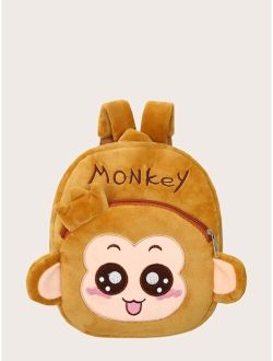 Shein Kids Cartoon Monkey Design Backpack