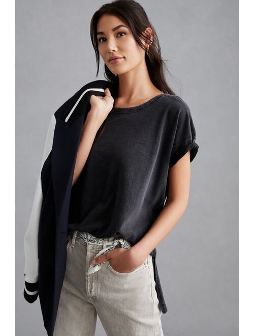 Pilcro Women's Solid Short Sleeve Perfect Oversized Tee