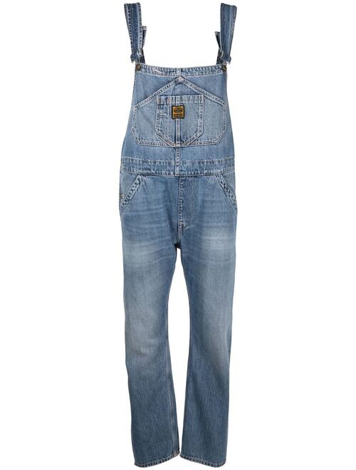 Washington Dee Cee logo-patch denim dungarees