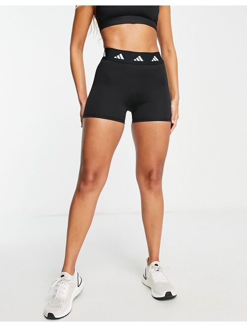 adidas performance adidas Training Techfit 3-inch legging shorts in black