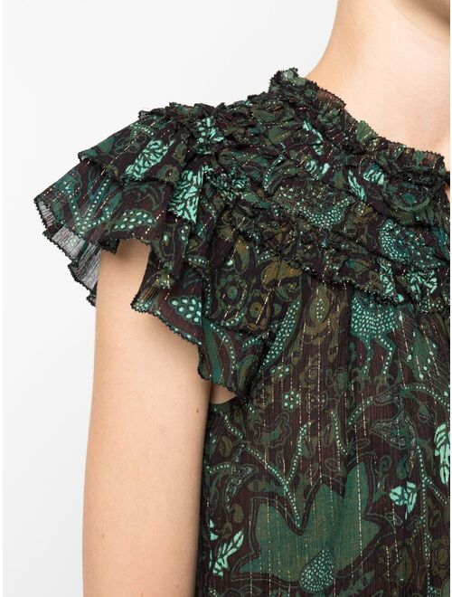 Ulla Johnson ruffled short-sleeve blouse