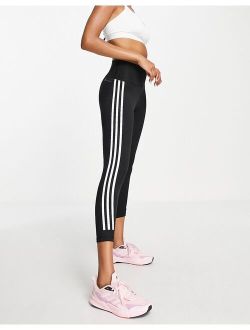 performance adidas Training Icons 3-Stripes leggings in black