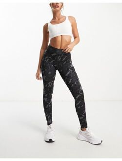 performance adidas Training Techfit 7/8th leggings in black camo