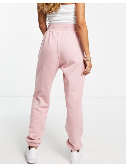 adidas Originals cuffed sweatpants in dusty pink