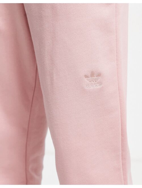 adidas Originals cuffed sweatpants in dusty pink