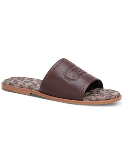 COACH Men's Signature Jacquard Slide Sandals