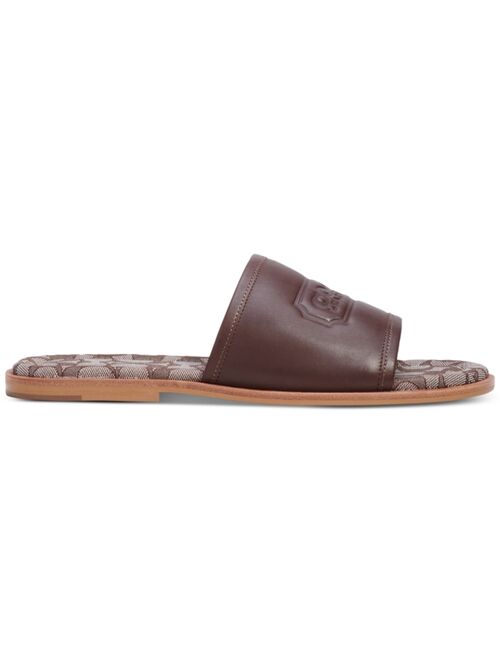 COACH Men's Signature Jacquard Slide Sandals