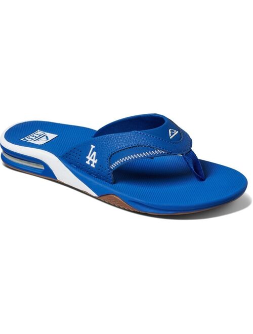REEF Men's Los Angeles Dodgers Fanning Bottle Opener Sandals