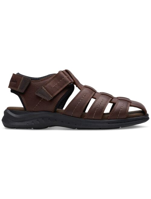Clarks Men's Walkford Fish Tumbled Leather Sandals
