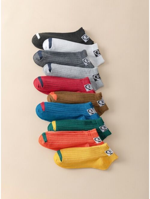 Shein 10pairs Men Expression Pattern Ankle Socks